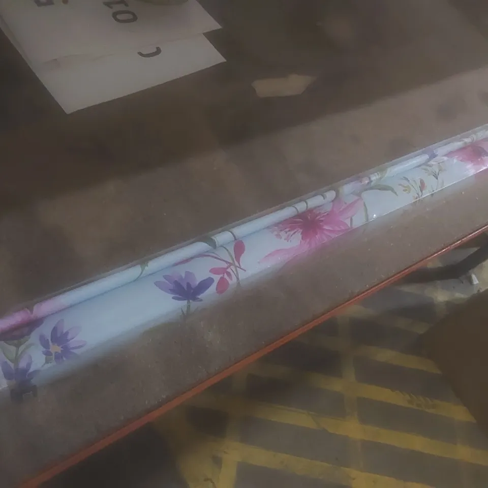 DUNELM BLACKOUT FOXLEY FLORAL DUCK EGG ROLLER BLIND 122×162CM
