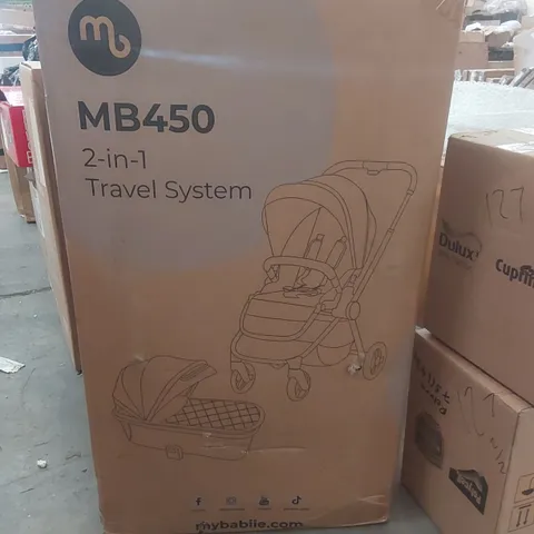 BOXED MYBARBIIE MB450 2-IN-1 TRAVEL SYSTEM - BLUE STEEL