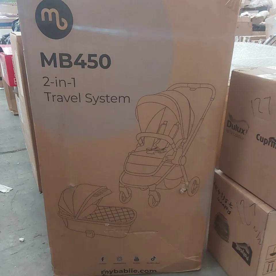 BOXED MYBARBIIE MB450 2-IN-1 TRAVEL SYSTEM - BLUE STEEL