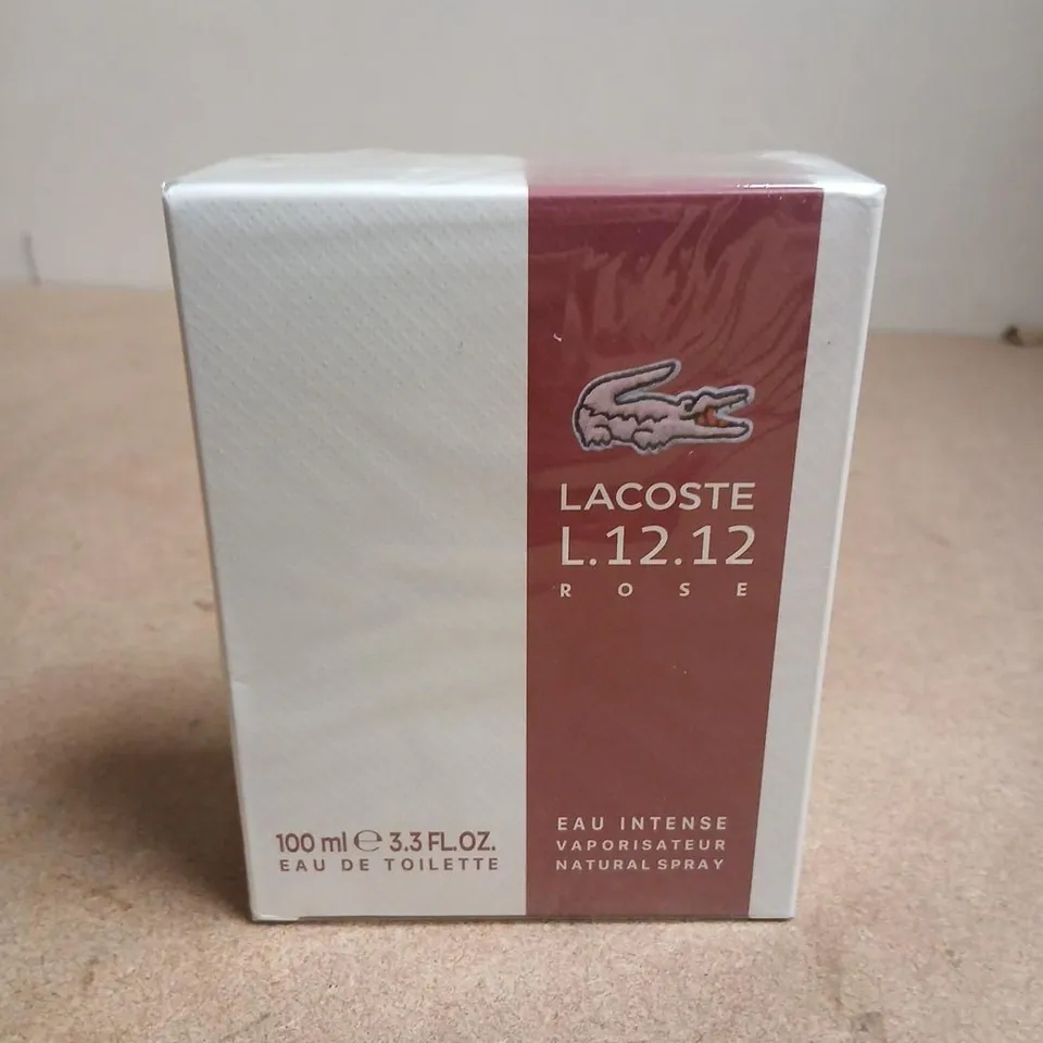 BOXED AND SEALED LACOSTE L.12.12 ROSE EAU DE TOILETTE 100ML