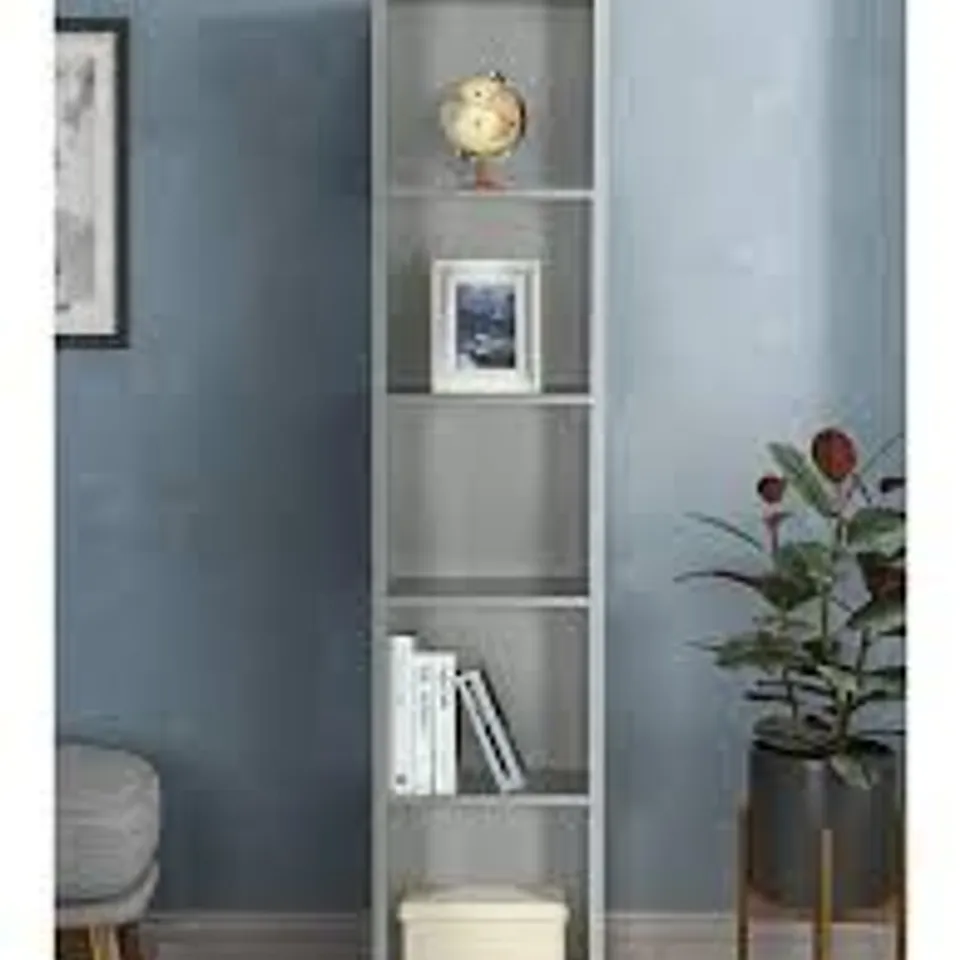 METRO TALL BOOKCASE - GREY - COLLECTION ONLY