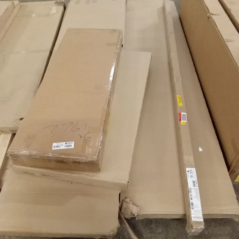 BOXED MODERN WARDROBE WITH 2 SLIDING DOORS, MIRROR, CLOTHING RAIL - WHITE (6 BOXES)