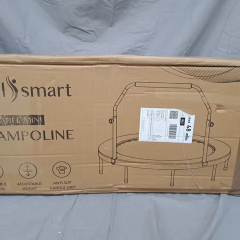 SOULSMART MINI TRAMPOLINE – FOLDABLE, ADJUSTABLE HEIGHT WITH ANTI-SLIP HANDLE