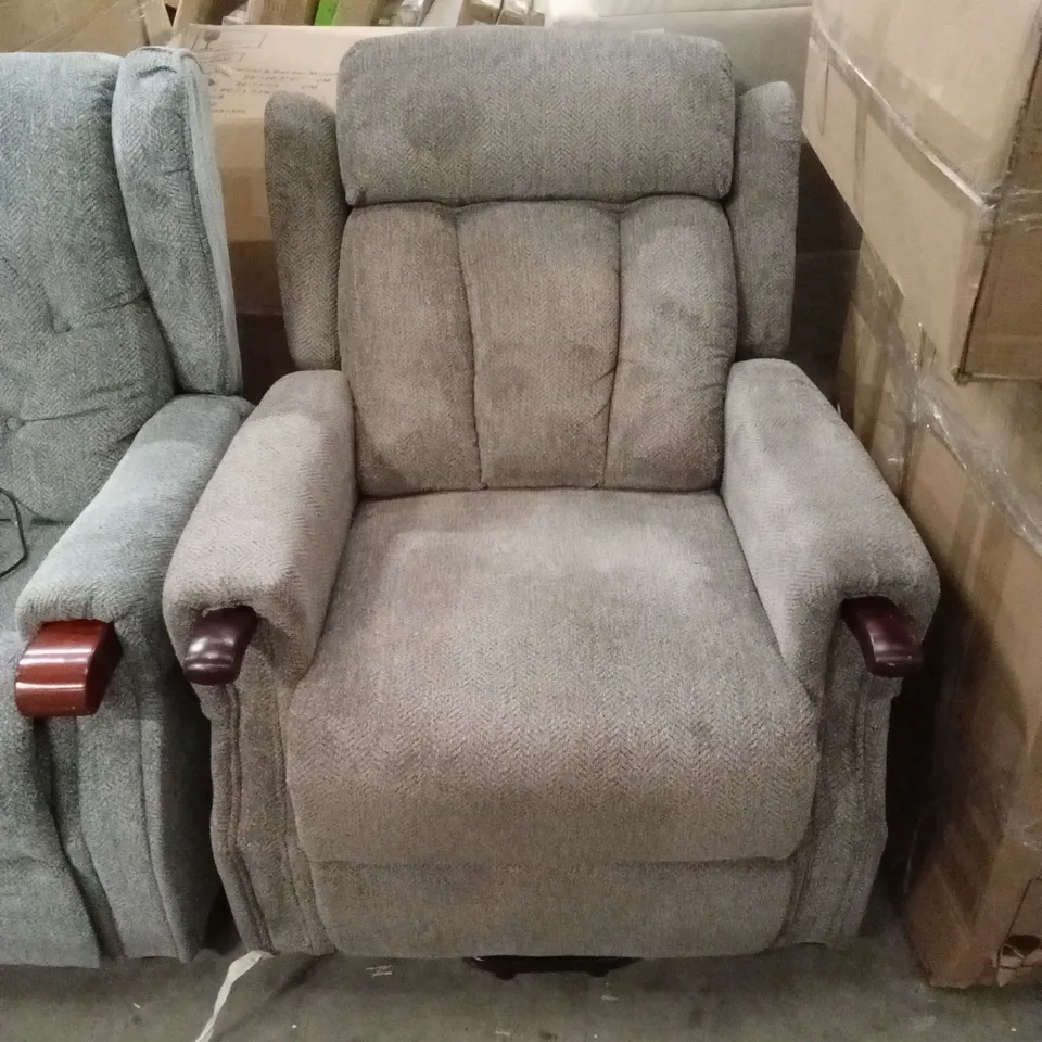 QUALITY DESIGNER POWER RECLINING FABRIC CHAIR