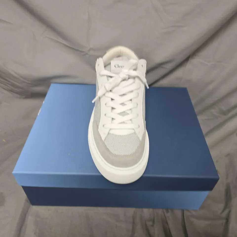 BOXED PAIR OF CLEENS LUXOR GREY TRAINERS - UK 9