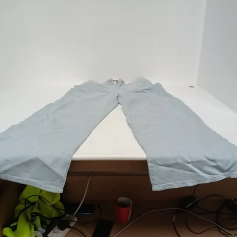 REISS CARMEN LINEN BLEND WIDE-LEG TROUSERS β BLUE β UK 6 (6R)