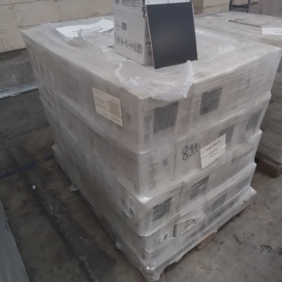 PALLET TO CONTAIN APPROX. 96 PACKS OF JOHNSON'S BRAND NEW ASTUCE COLLECTION MAISON TILES IN GREY - 25 TILES PER PACK // TILE SIZE: 197 X 197 X 6.5mm