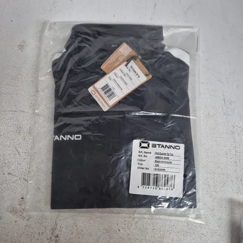 BAGGED STANNO FIRST QUARTER ZIP TOP – BLACK-ANTHRACITE, SIZE 128