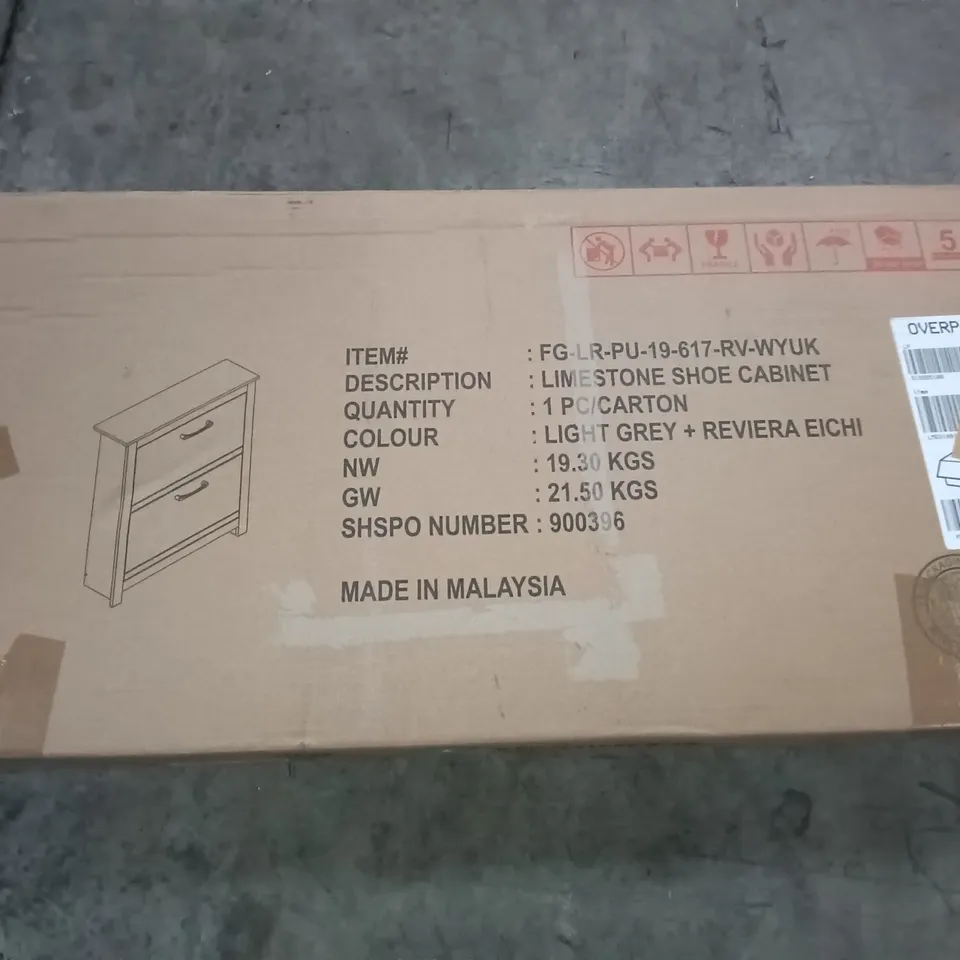 BOXED LIMESTONE SHOE CABINET - 1PC/CARTON