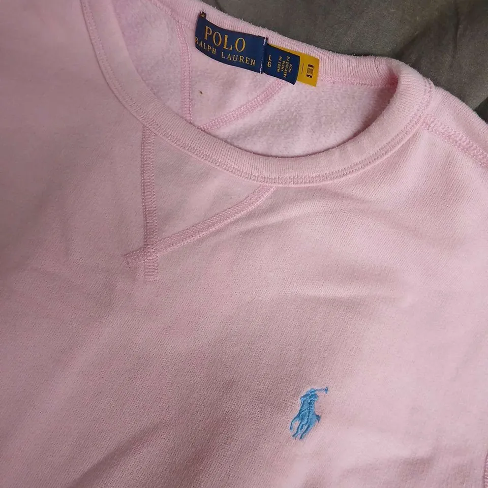 POLO RALPH LAUREN SWEATER IN PINK - LARGE