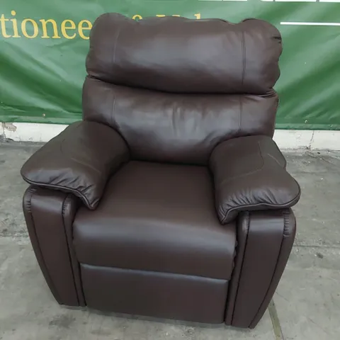 QUALITY BRITISH DESIGNER G PLAN HENLEY EASY CHAIR CAPRI CHOCOLATE LEATHER