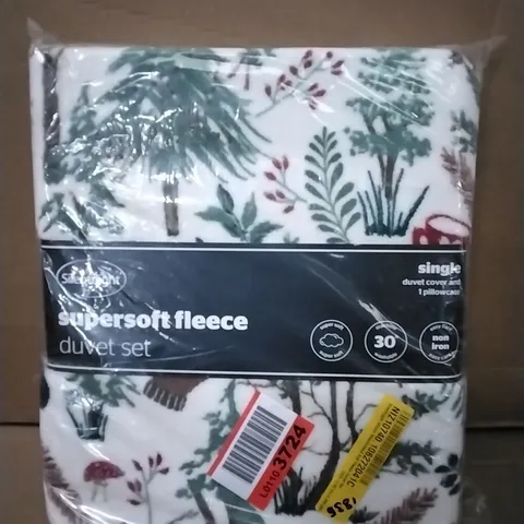 BAGGED SILENTNIGHT WINTER WONDERLAND SOFT FLEECE DUVET SET