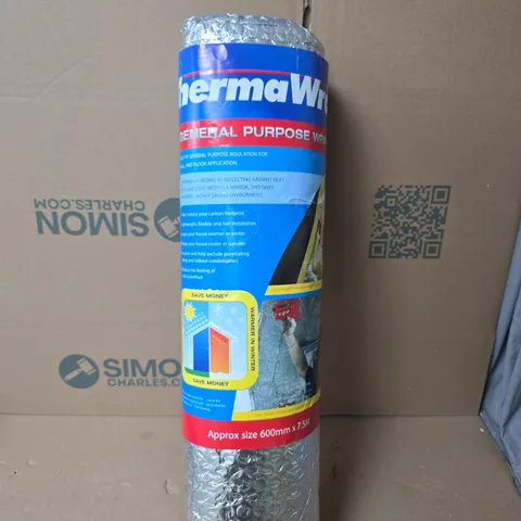 THERMAWRAP GENERAL PURPOSE INSULATION WRAP ROLL - 600MM X 7.5M