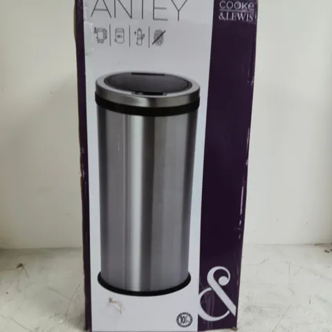 COOKE & LEWIS ANTEY 10L STAINLESS STEEL PEDAL BIN