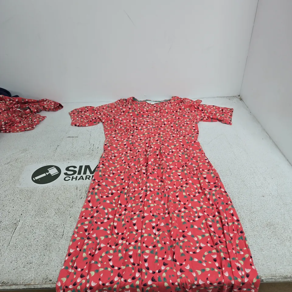 WHITE STUFF WOMEN'S DRESS – PINK PATTERN, UK 10 (EU 38, US 6)