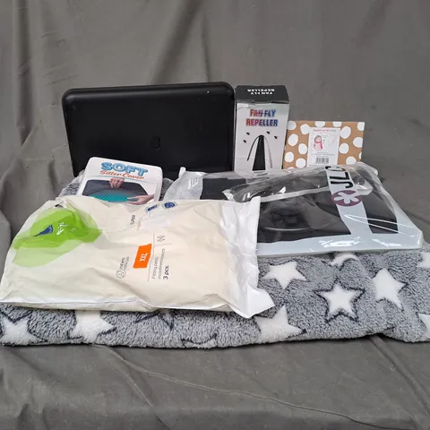 APPROXIMATELY 20 ASSORTED HOUSEHOLD PRODUCTS TO INCLUDE ROUTER, FAN FLY REPELLER, BONE CHINA MUG, ETC