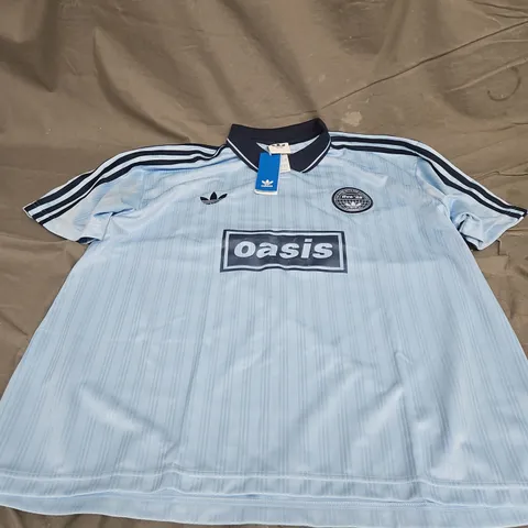 ADIDAS OASIS JACQUARD JERSEY IN CLESKY SIZE L