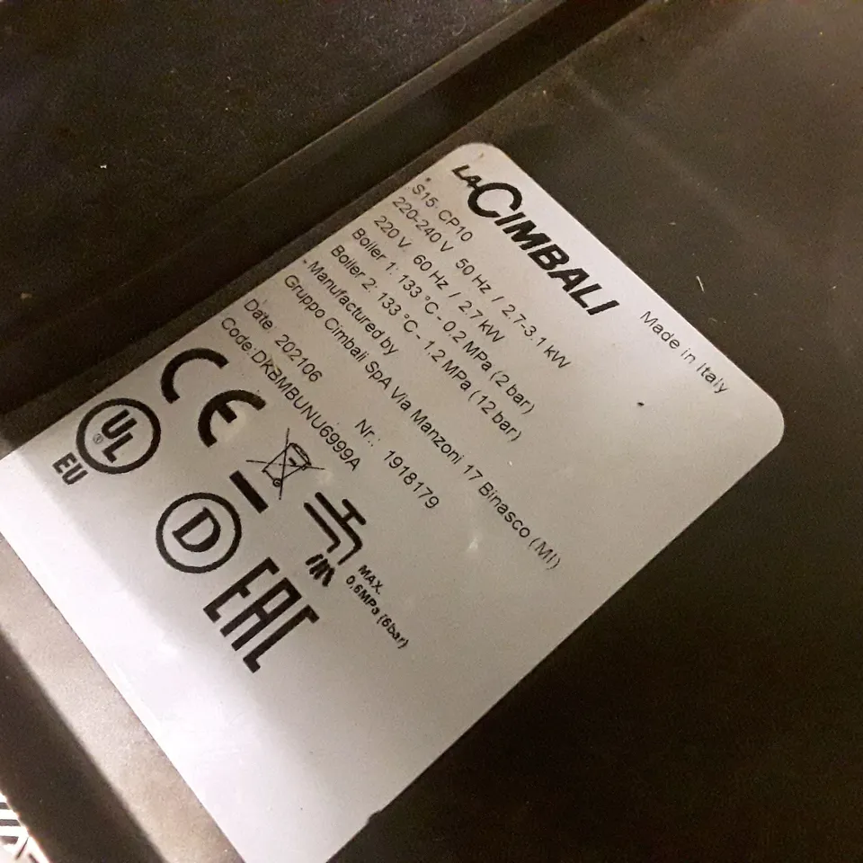 LA CIMBALI S15 CP10 COFFEE MACHINE