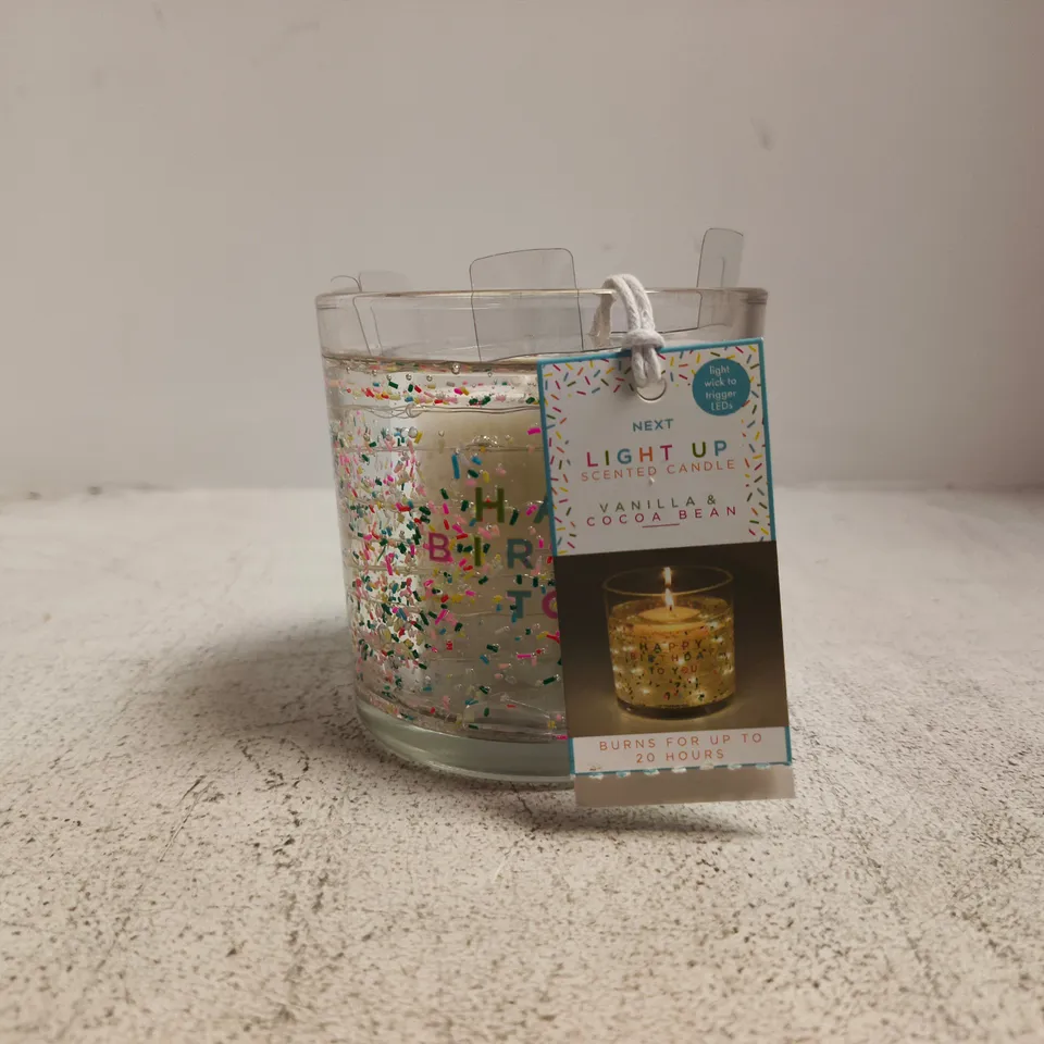NEXT LIGHT UP SCENTED CANDLE – VANILLA & COCOA BEAN