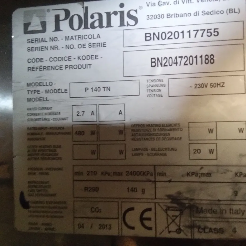 POLARIS P 140 TN DOUBLE DOOR FRIDGE 