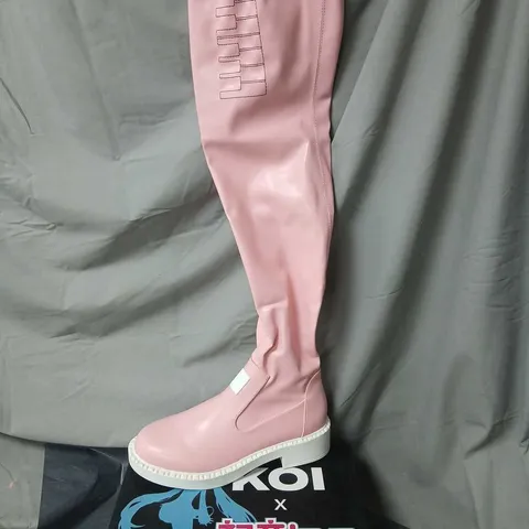 KOI X HATSUNE MIKU THE SAKURA MIKU LONG BOOTS - PINK, UK 6