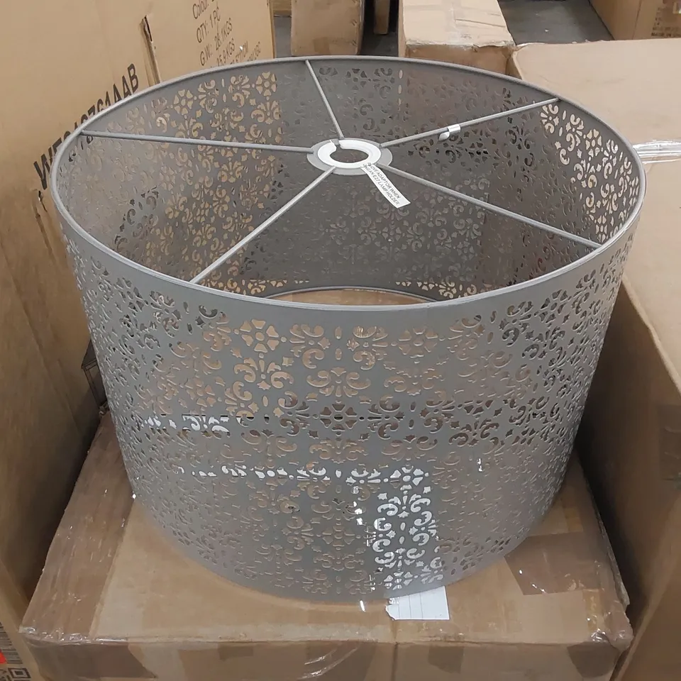 BOXED 25cm H X 40cm W METAL DRUM PENDANT SHADE (1 BOX)