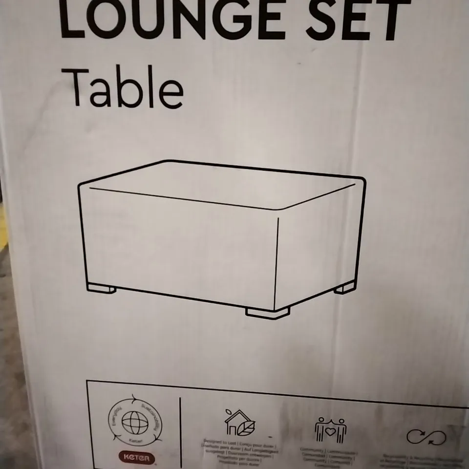 BOXED KETER ALLIBERT OUTDOOR TABLE CALIFORNIA (1 BOX)
