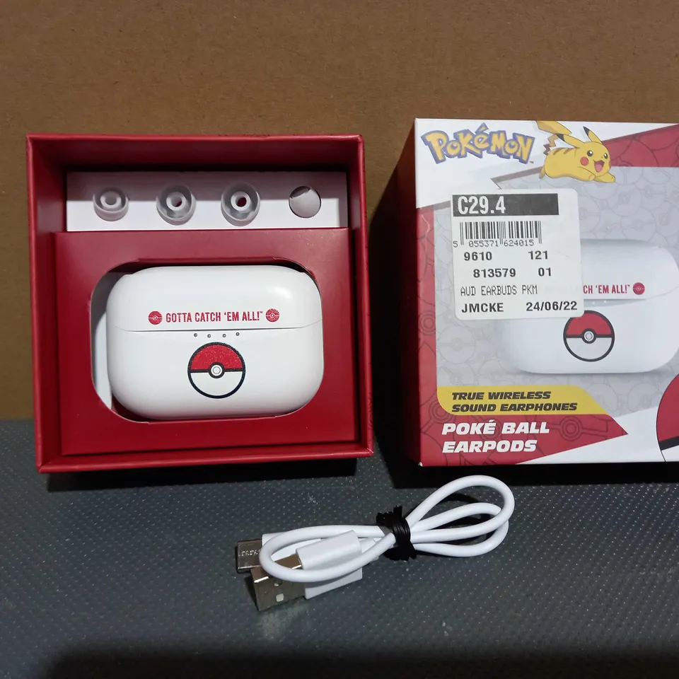 POKEMON POKE BALL BLUETOOTH WIRELESS EARPODS 