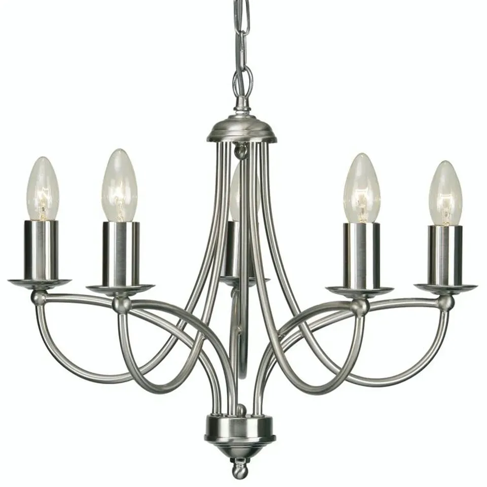BOXED MILL 5-LIGHT CANDLE STYLE CHANDELIER (1 BOX)