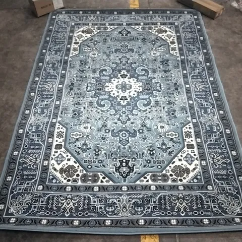 TUFTED BLUE RUG APPROXIMATELY 160X230CM