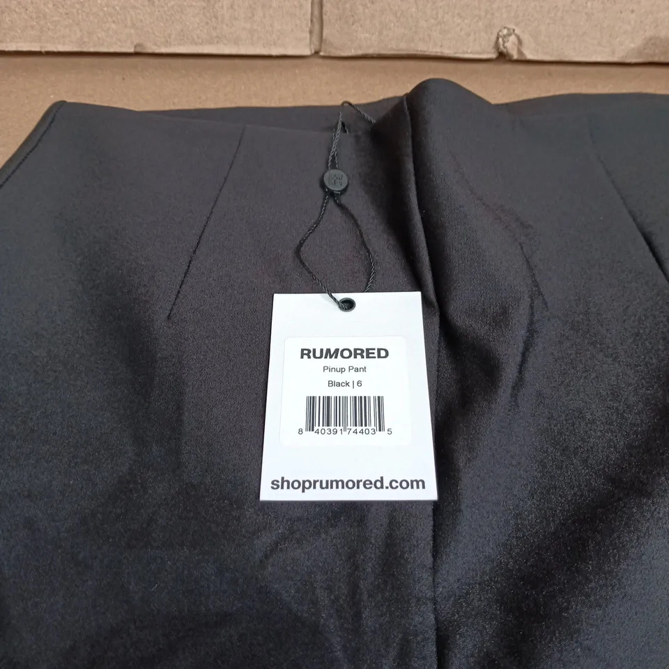 RUMORED PIN UP PANT BLACK SIZE 6 TAGGED