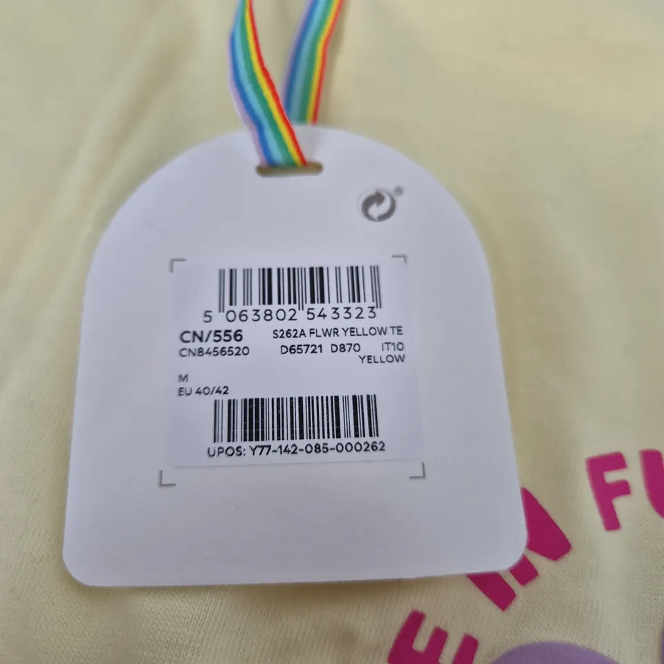 Little Bird by Jools Oliver Yellow T-shirt – Size M (EU 40/42) Life in Full Colour print