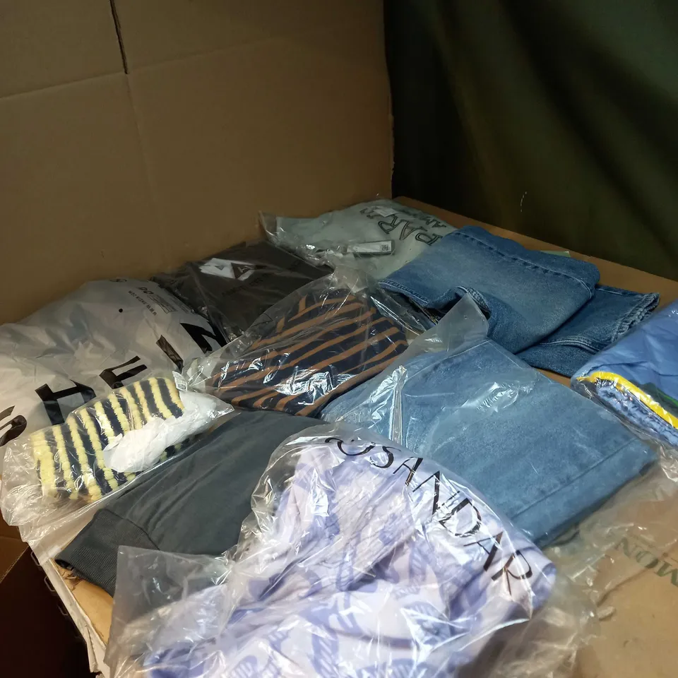 LOT OF APPROX 20 ASSORTED CLOTHING ITEMS TO INCLUDE JUMPERS, SOCKS AND T-SHIRTS