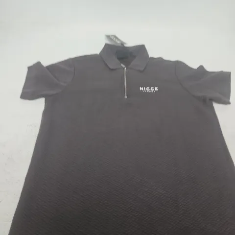 NICCE QUILTED POLO TOP – COAL, SIZE M