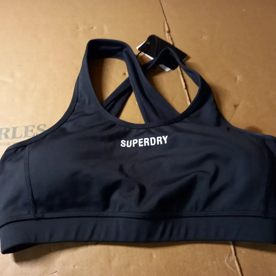 SUPERDRY CORE IMPACT BRA - BLACK SIZE S