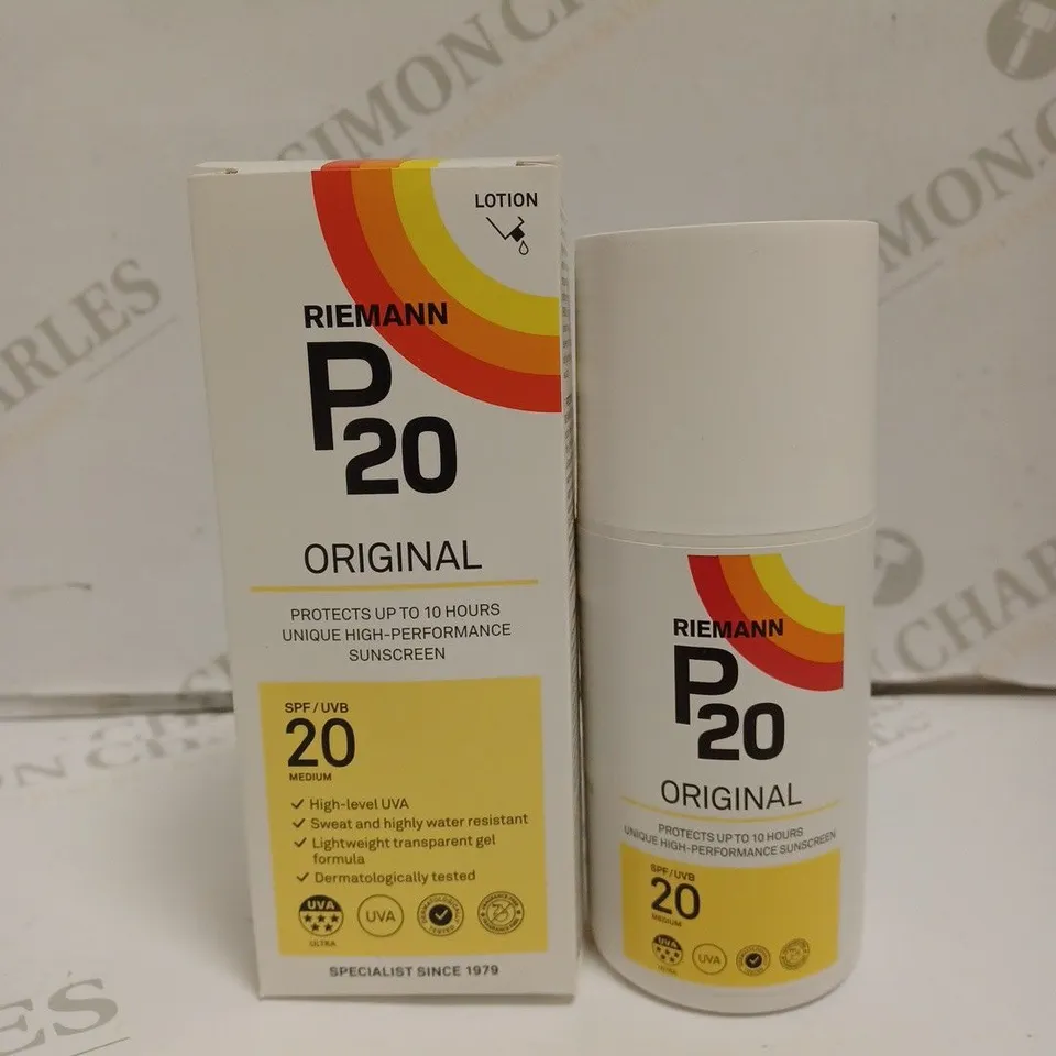 BOXED RIEMANN ORIGINAL P20 HIGH PERFORMANCE SUN LOTION. 