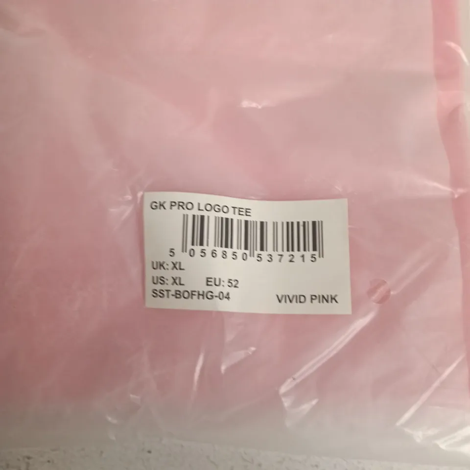 GYM KING GK PRO LOGO TEE – VIVID PINK, UK XL