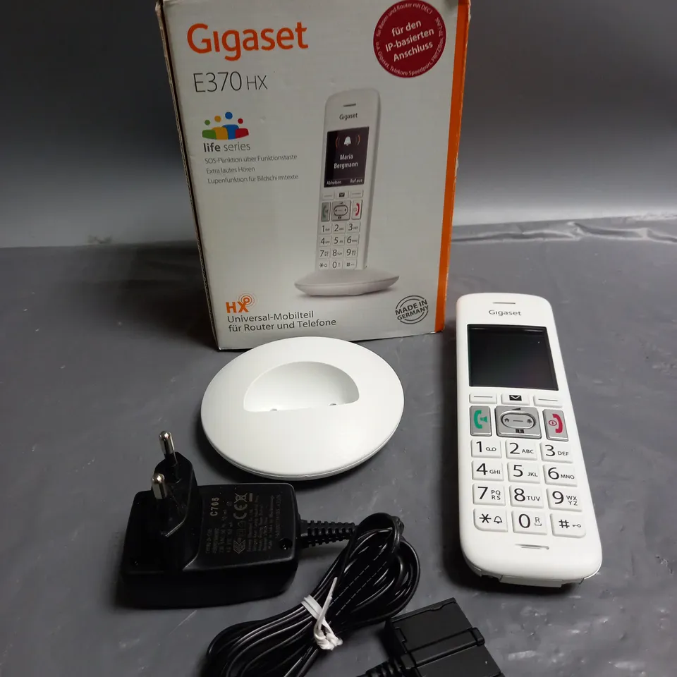 BOXED GIGASET E370HX LIFE SERIES UNIVERSAL TELEPHONE 