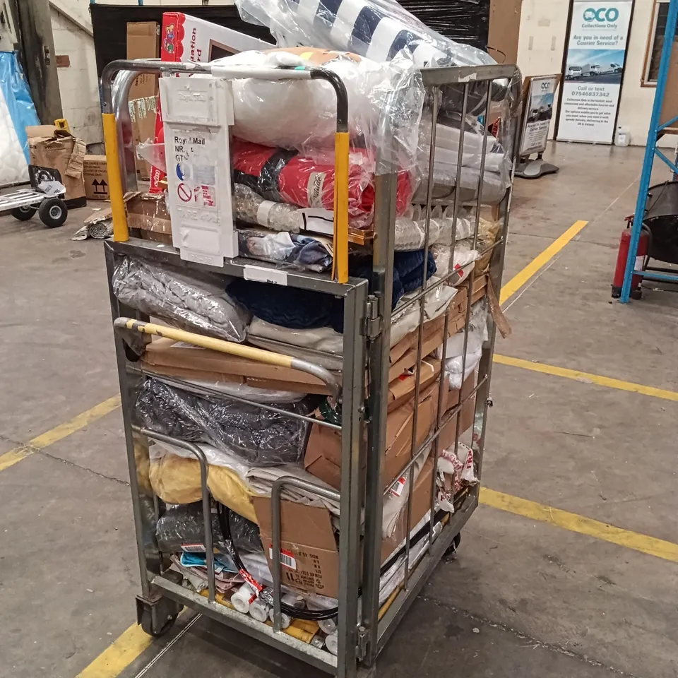 CAGE OF ASSORTED HOUSEHOLD GOODS AND ITEMS - CAGE NOT INCLUDED