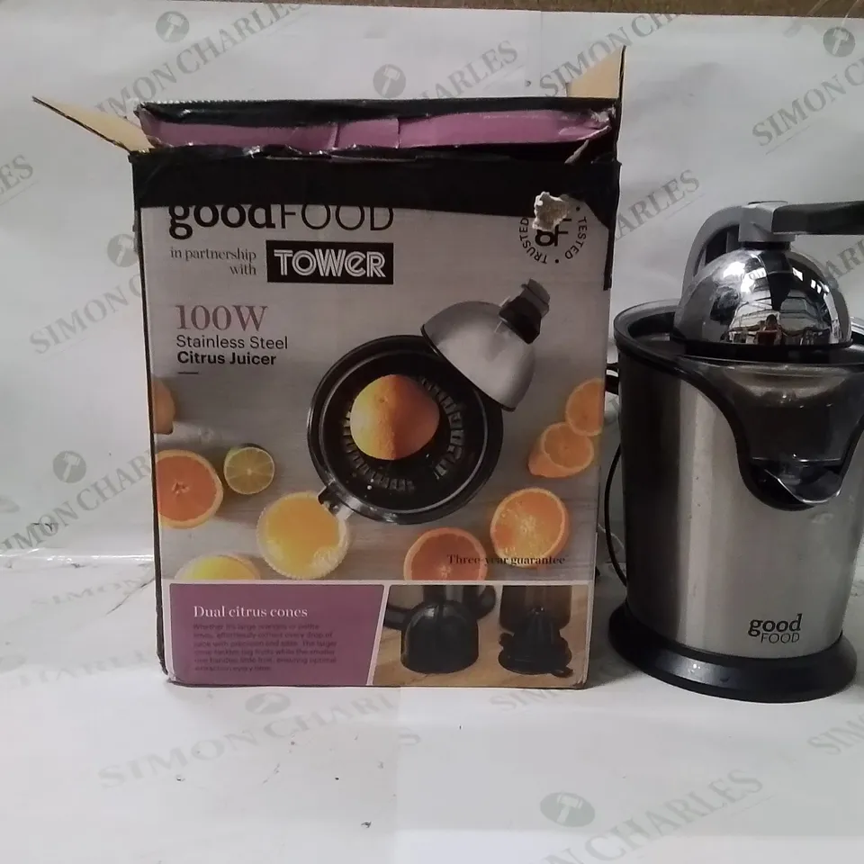 BOXED TOWER STAINLESS STEEL CITRUS JUICER