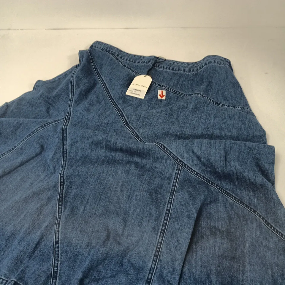 MONSOON DENIM SHIRT – WOMEN'S, LIGHT WASH, UK SIZE 16
