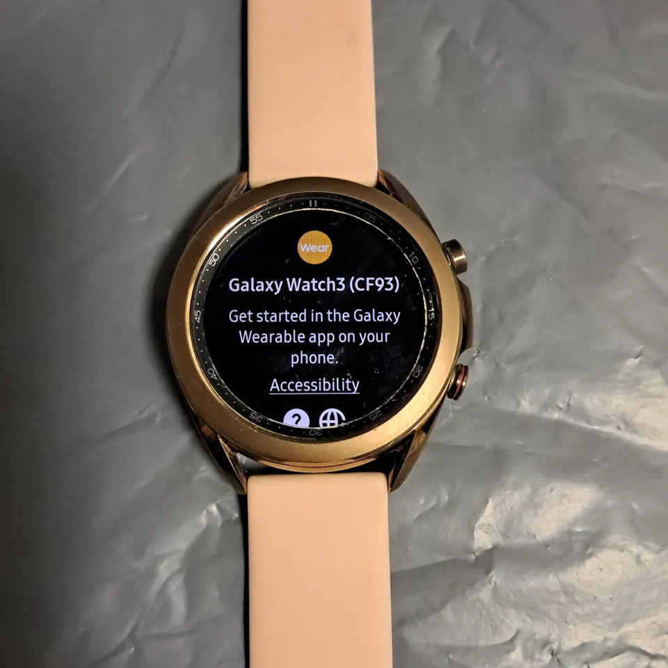 UNBOXED SAMSUNG GALAXY WATCH 3 41MM WITH PALE PINK STRAP