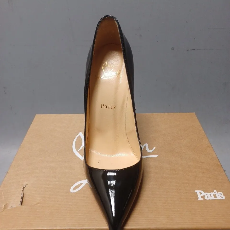BOXED PAIR OF CHRISTIAN LOUBOUTIN HIGH HEEL SHOES - UK SIZE 38.5