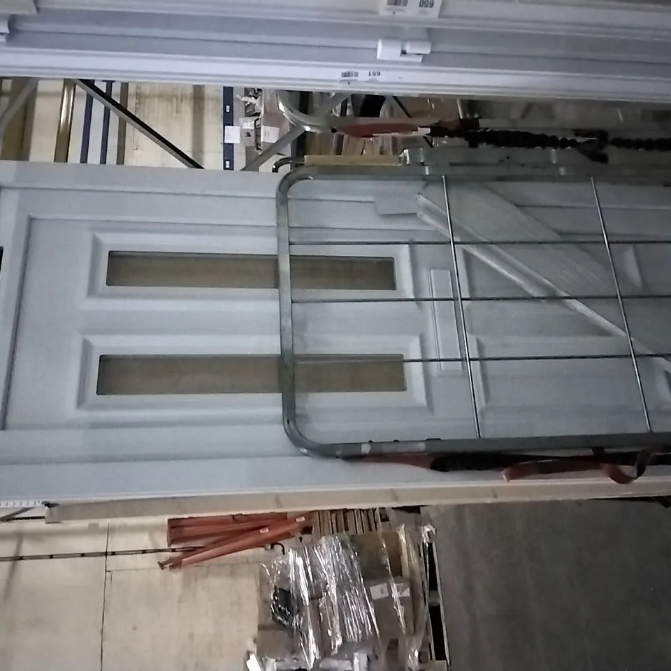 PVCU 4 PANEL GLAZED FRONT DOOR - RIGHT HAND OPENING 2055MM × 920MM 