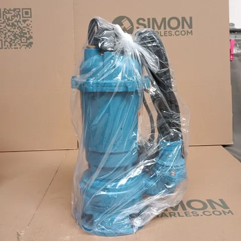 INDUSTRIAL-STYLE BLUE SUBMERSIBLE SEWAGE OR DRAINAGE PUMP
