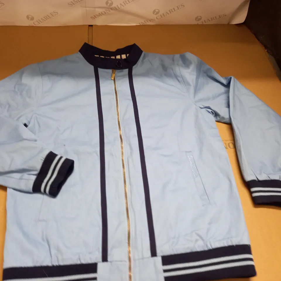 DAVID WATTS BLUE ZIP THROUGH JACKET - L
