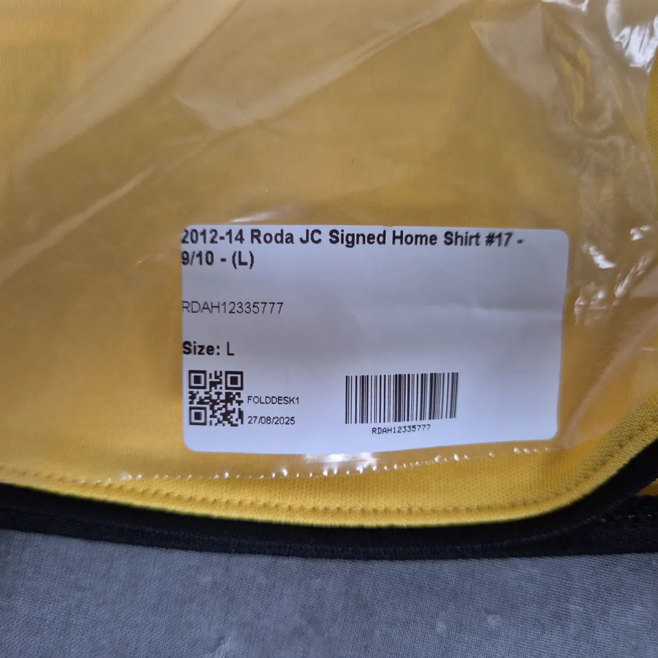 RODA JC KERKRADE SIGNED HOME SHIRT MEDISANA #17 – SIZE L (YELLOW, LOTTO)