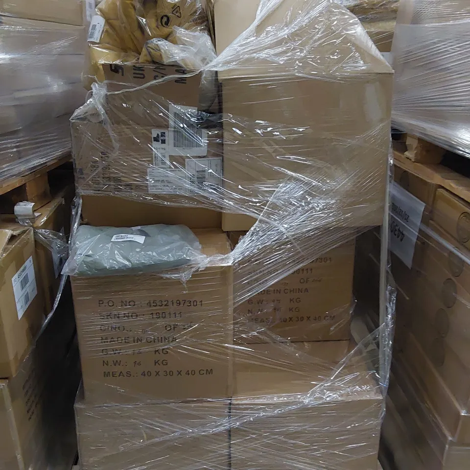 PALLET OF ASSORTED BRAND NEW CLOTHING ITEMS INCLUDING, BUTTERFLY SHIRTS & CARAMEL PADDED HOODED COATS