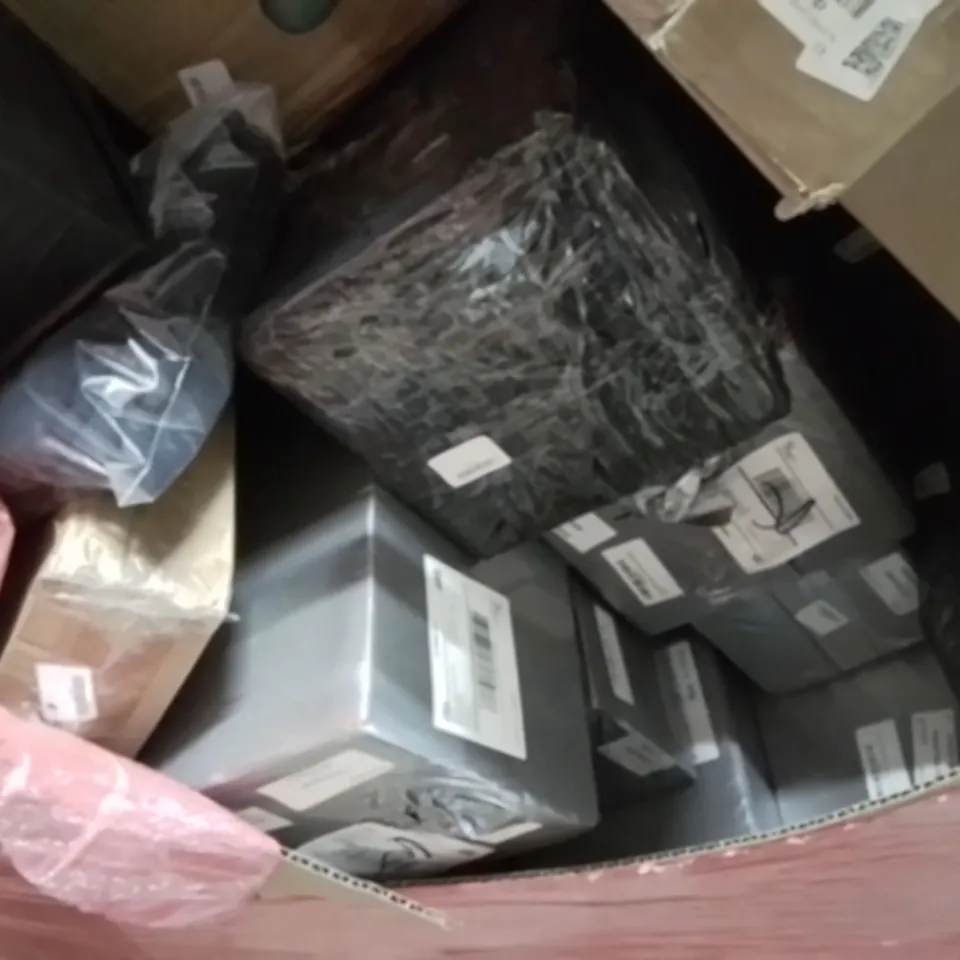 PALLET CONTAINING VARIOUS ASSORTED BOXED HOUSEHOLD ITEMS TO INCLUDE: LARGE THROW,CAR PARTS, FLEXI BREEZE  AND LOTS MORE UNMARKED BOXED ITEMS 