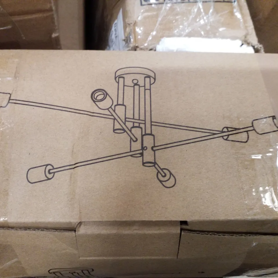 BOXED 6-LIGHT CEILING LAMP